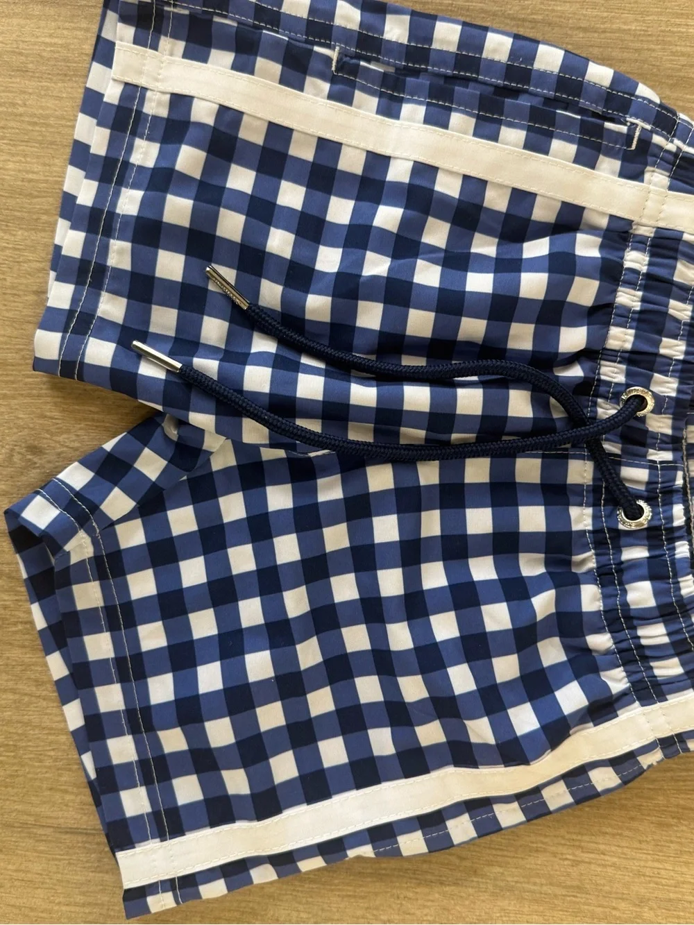 SwimZip Boys 2T UPF 50+ Gingham Swim Trunks Bundle Blue White Quick Dry Pool